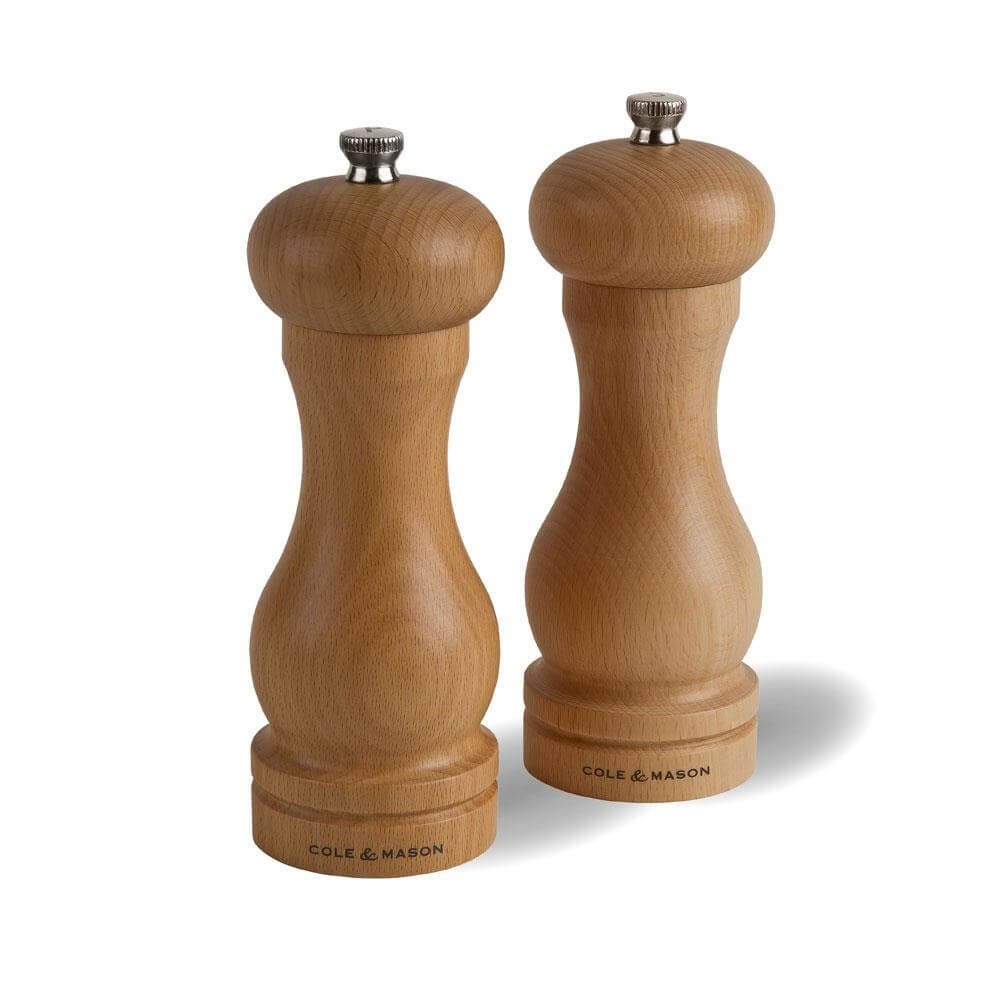 Cole & Mason Beech A6 Salt & Pepper Mills 165mm